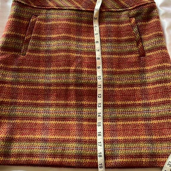 Talbots Autumn Tones Plaid Tweed Wool Pencil Mini Skirt Lined New With Tags - Picture 9 of 13